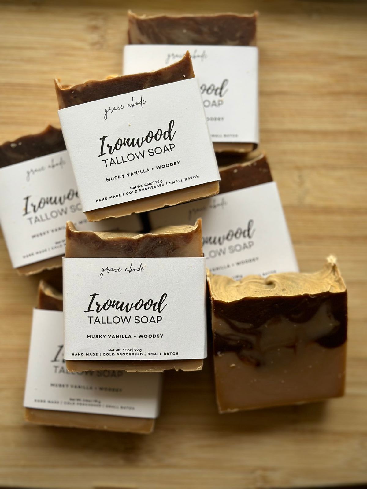 Ironwood | Musky Vanilla + Woodsy Mens’ Tallow Soap