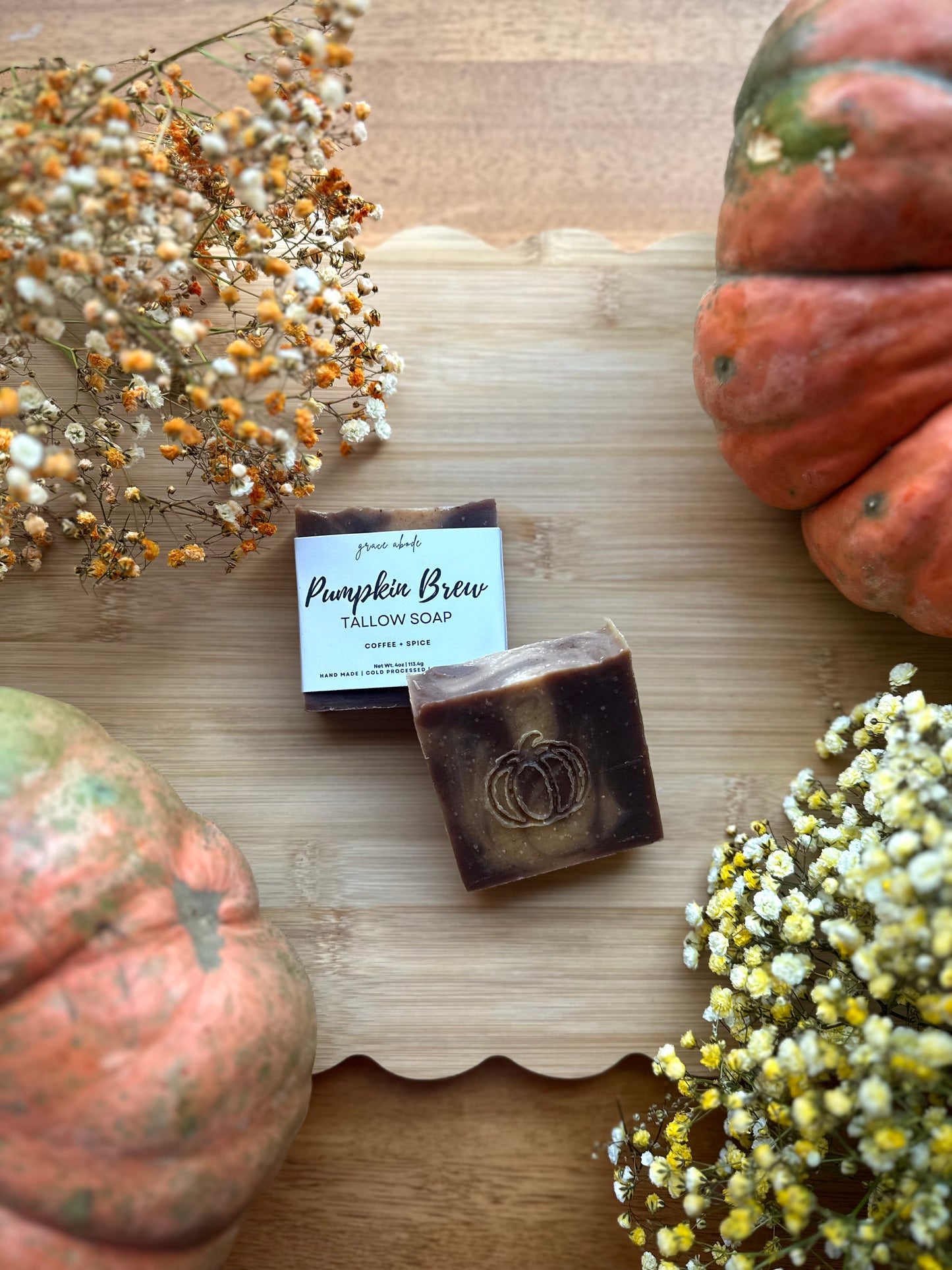 Pumpkin Brew Tallow Soap | Coffee Scented with Pumpkin Powder
