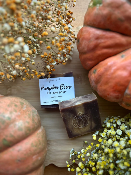Pumpkin Brew Tallow Soap | Coffee Scented with Pumpkin Powder
