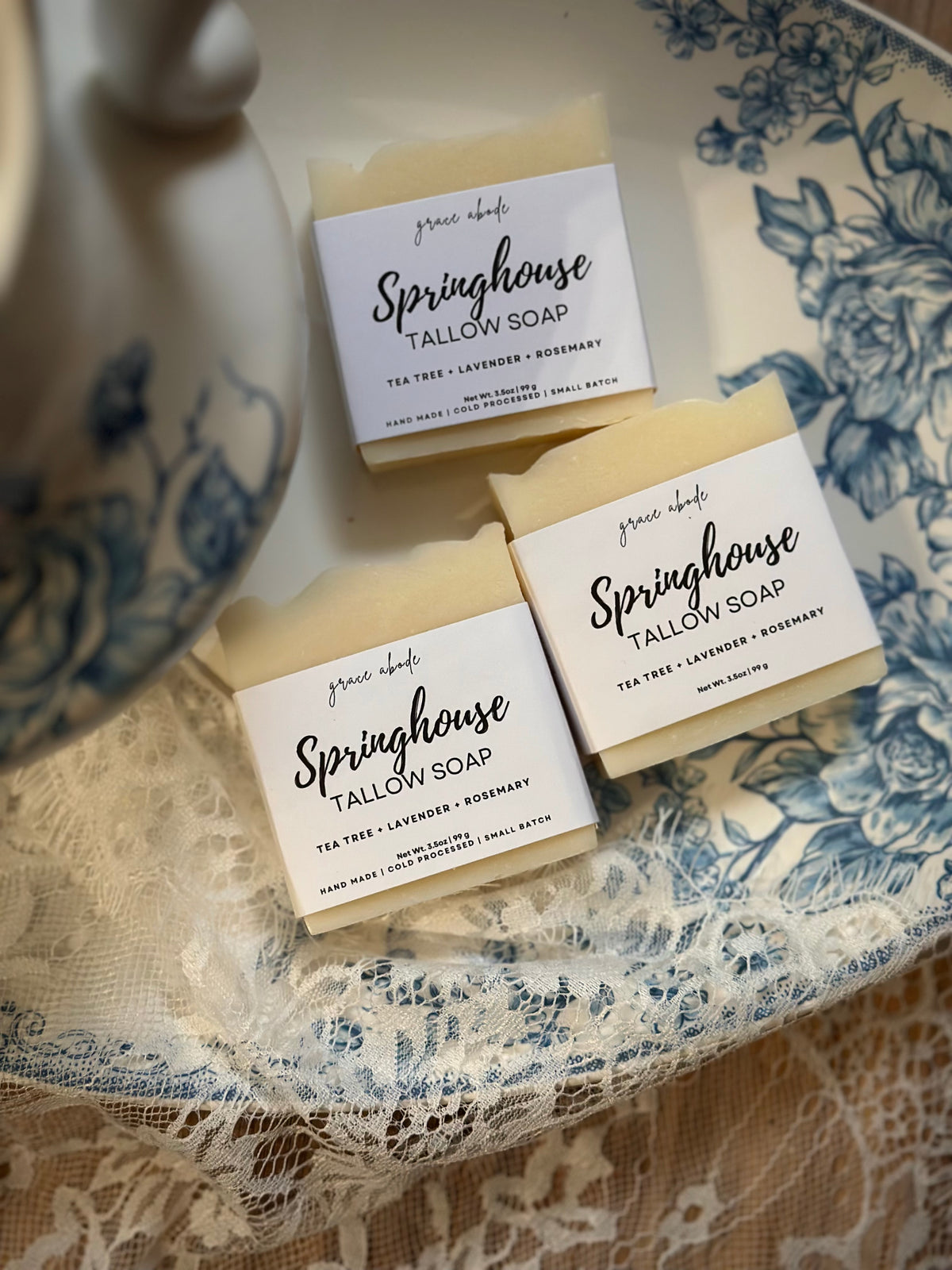 Springhouse | Tea Tree + Lavender + Rosemary Tallow Soap