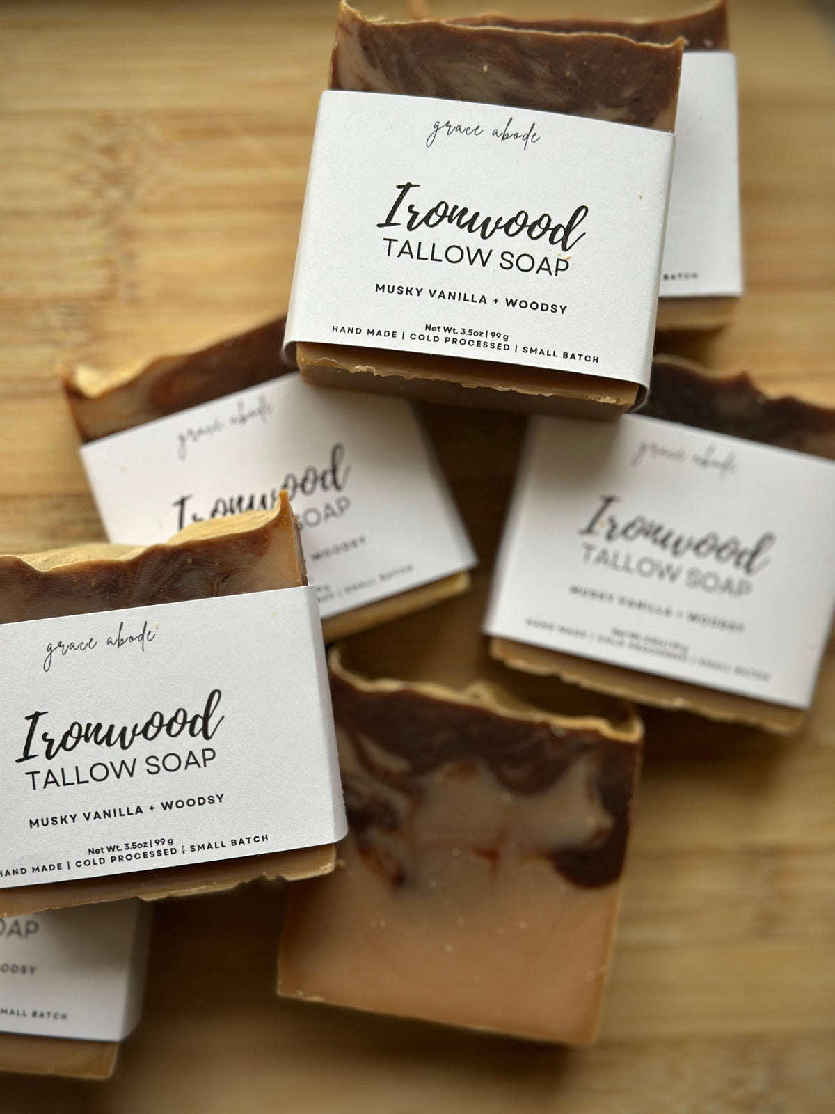 Ironwood | Musky Vanilla + Woodsy Mens’ Tallow Soap